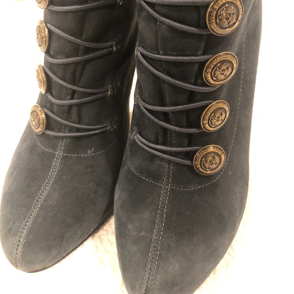 Guess Navy Blue Button Boots - Picture 2 of 8